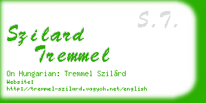 szilard tremmel business card